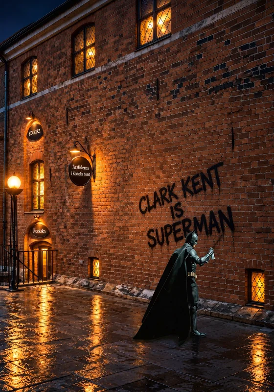 While Superman Dines – Medan Stålmannen dinerar av Jörgen Thornberg