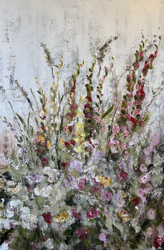 Akrylmålning Blomsterprakt av Annette MA Stocker