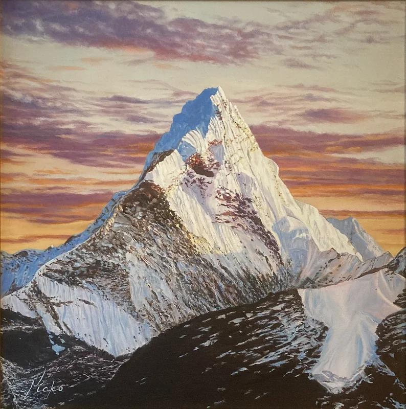 Oljemålning Mount Everest av Nickolas Svensson