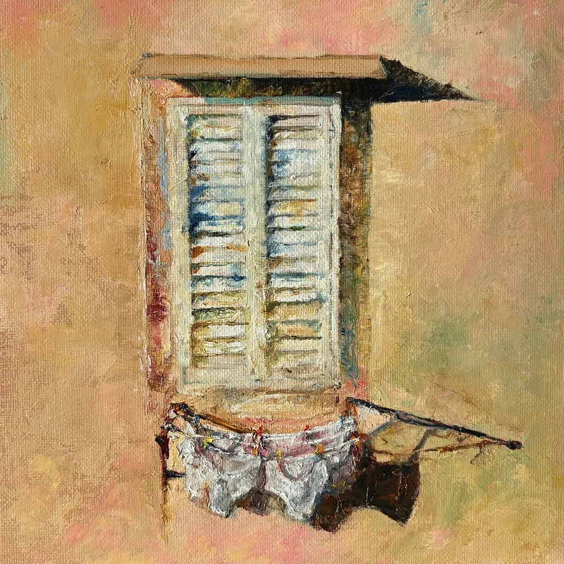 Oljemålning Laundry day av Anastasiya Kostyuk