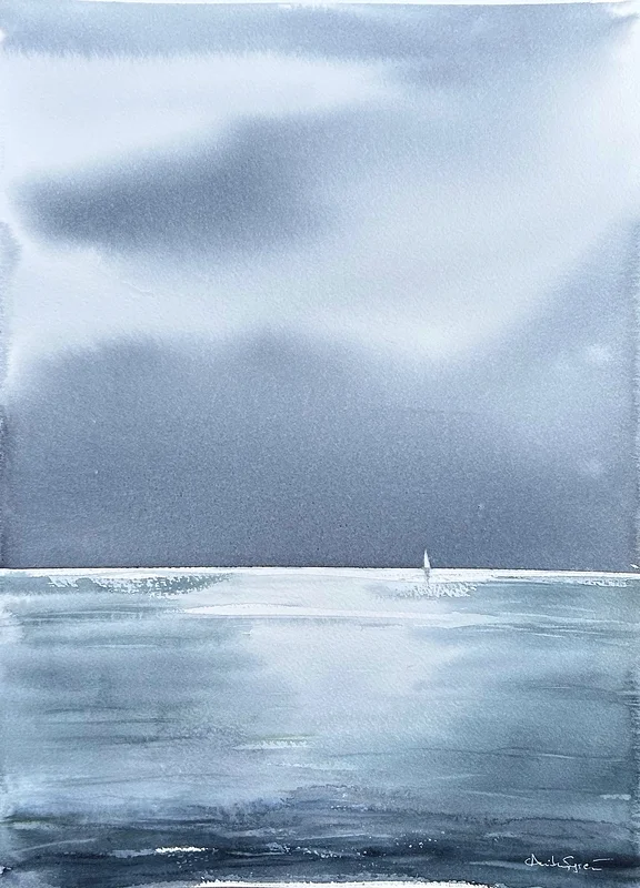 Akvarell The Doldrums av Annika Syrén