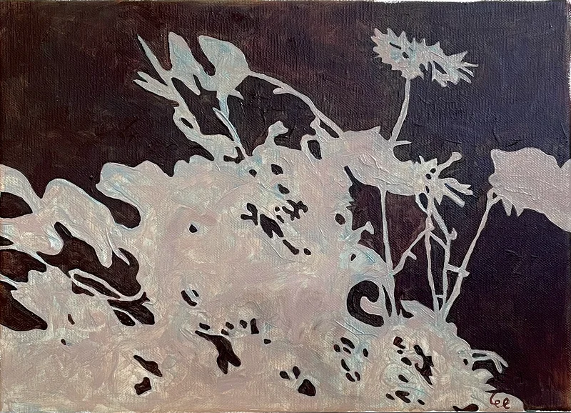Oljemålning Sommarblommor av Emma Lehtola