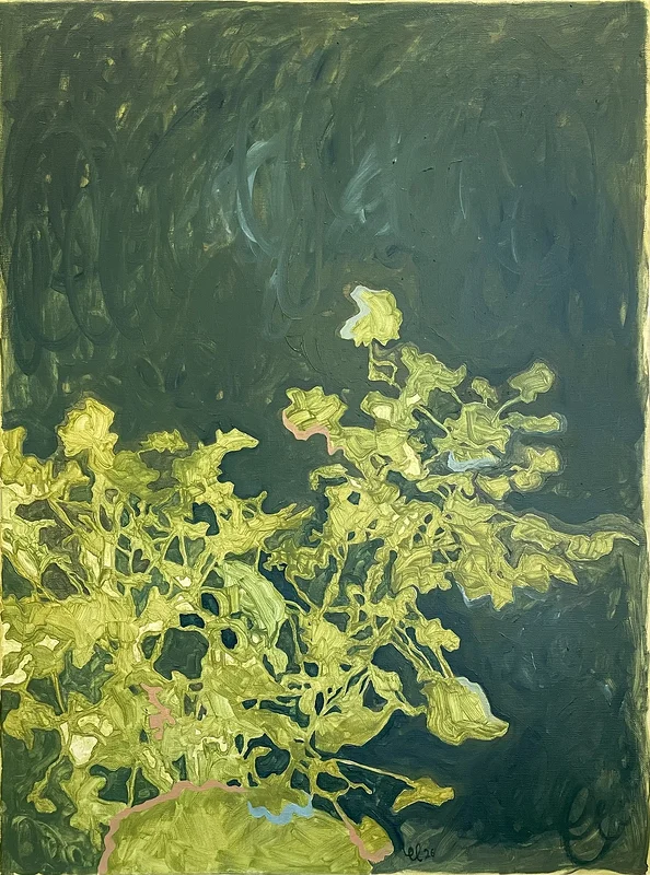 Oljemålning Pelargon-ish av Emma Lehtola