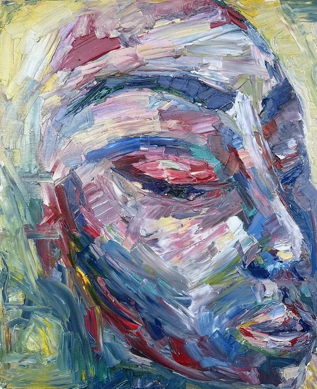 Oljemålning Thoughtfullness av Anna Strokova