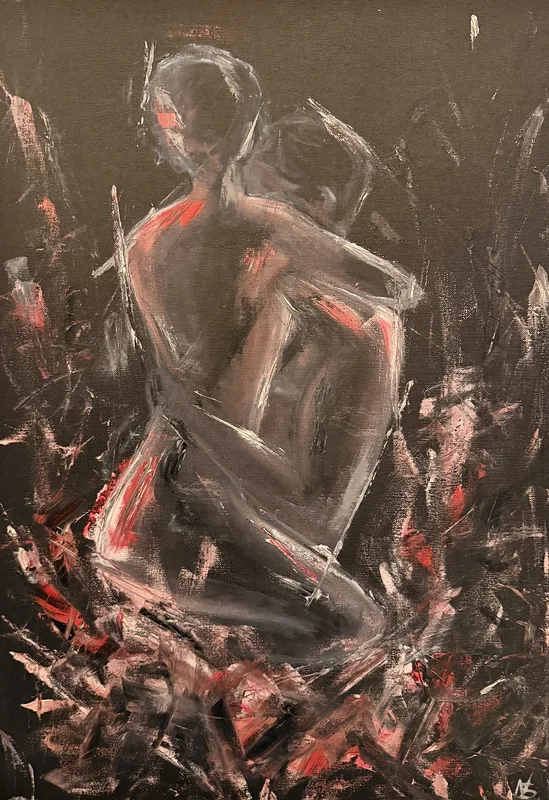 Oljemålning Love av Anna Strokova