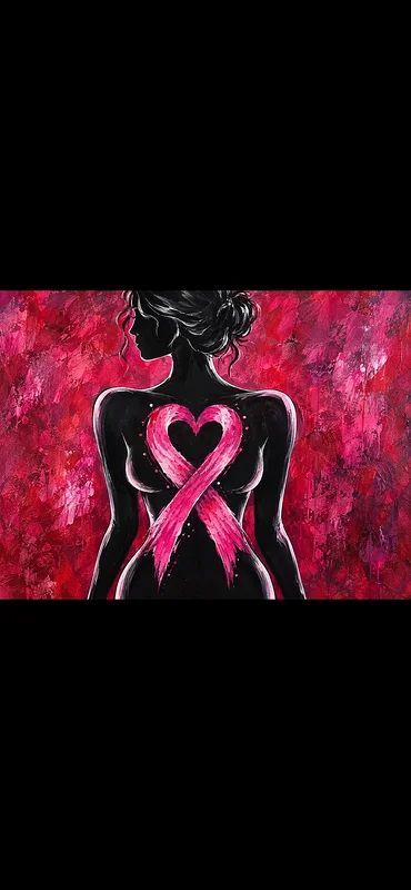 Akrylmålning Cancer av Linda Lundmark