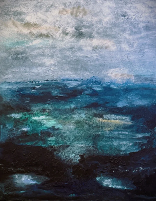 Akrylmålning The Power of the Ocean av Sabine Garpered