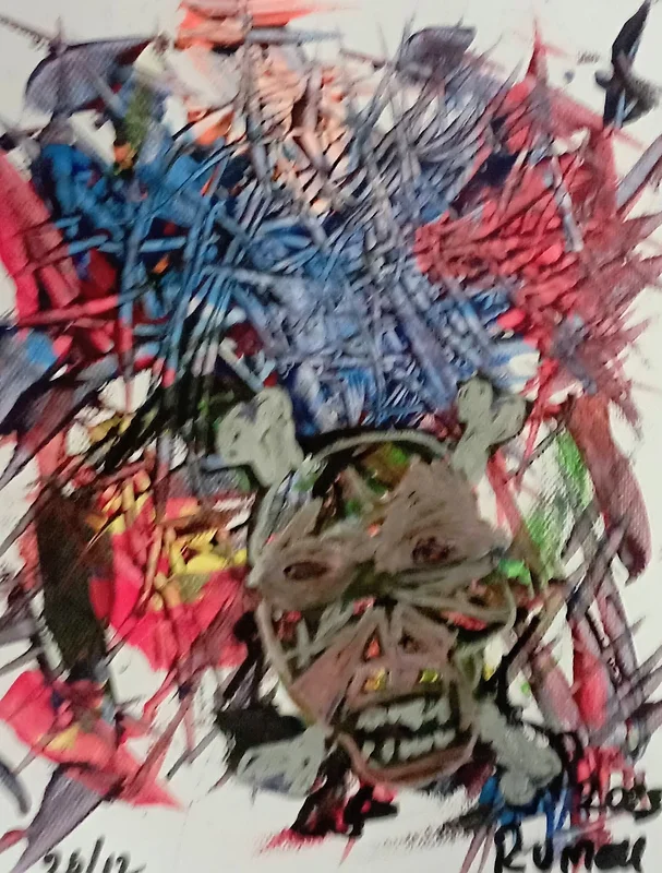 Akrylmålning Nightmare av Ronald Rumell
