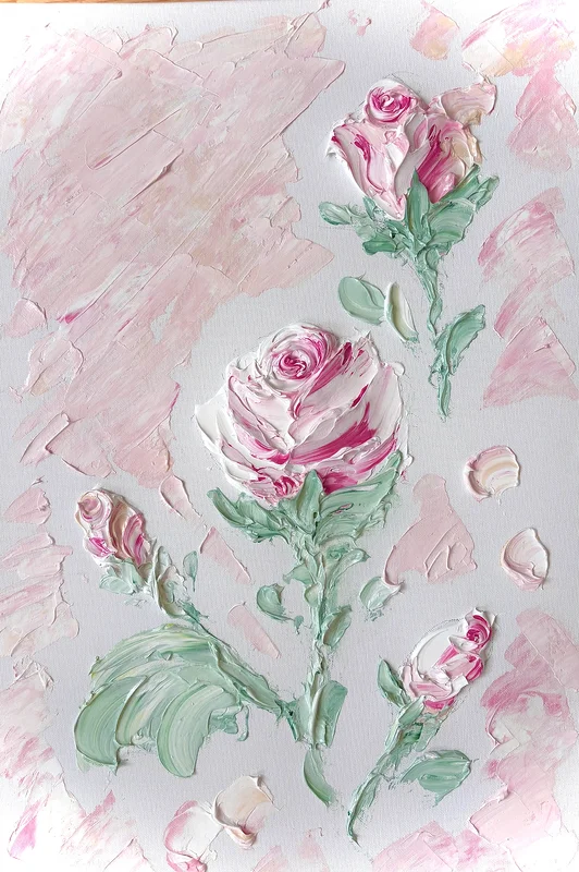 Akrylmålning Rosendröm av Anna-Maria Andersson