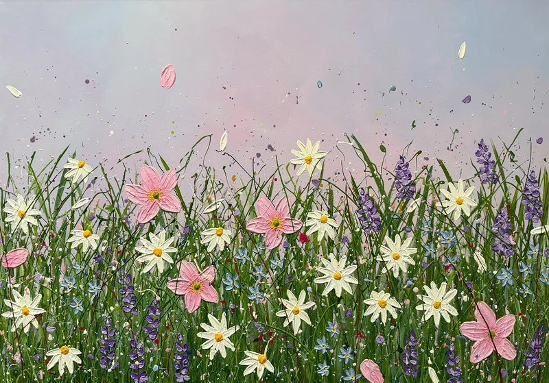 Akrylmålning Untitled av Veronica Fuchs