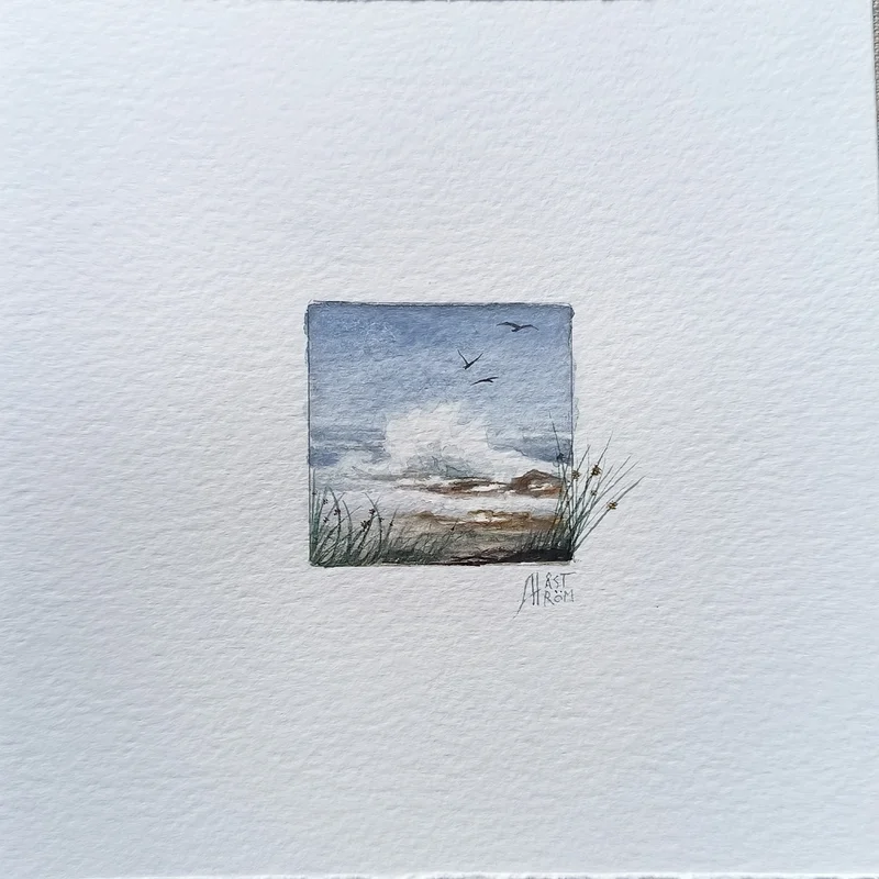 Akvarell The Wave av Anna Åström