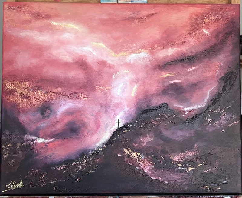 Akrylmålning Untitled #1 av Emmas Nova Watolla
