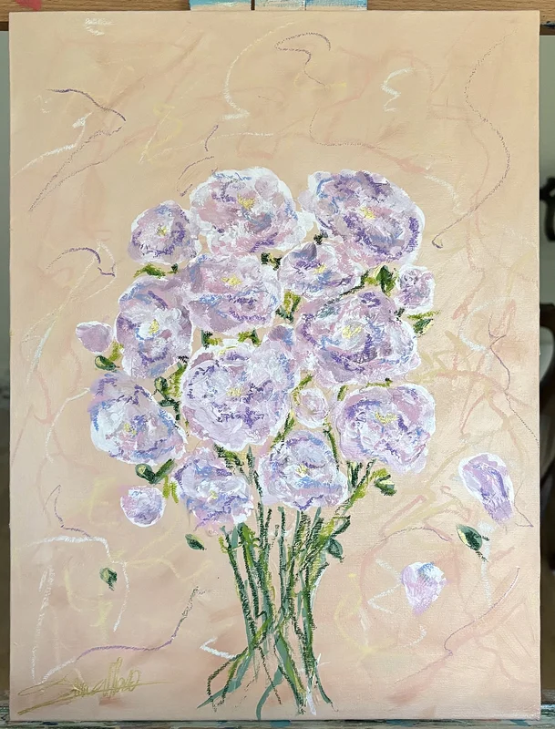 Akrylmålning Untitled #7 av Emmas Nova Watolla