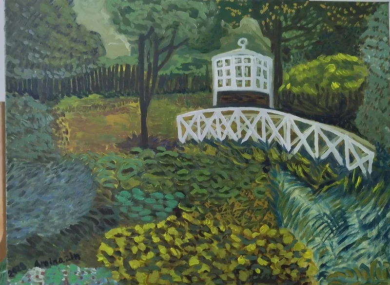 Oljemålning En promenad plats av Aminazin Van-Gogin