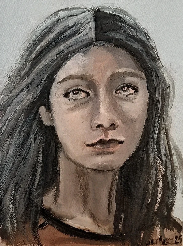 Akrylmålning Sadness av Susanne Gerlecz