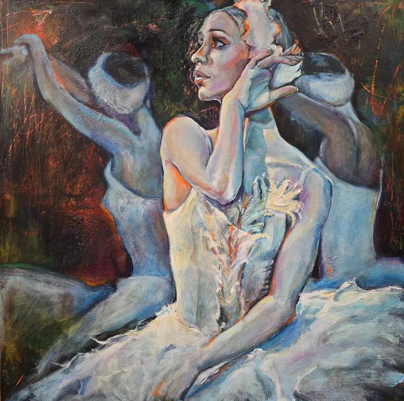 Akrylmålning Ballerina av Lana BLINK