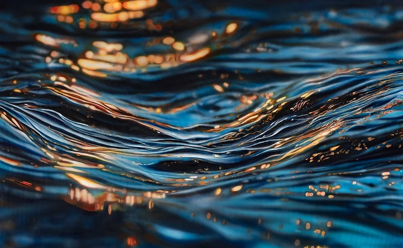 Akrylmålning Liquid Nocturne I - Afterglow av Johannes Wessmark