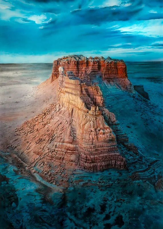 Akrylmålning Badlands 1 av Johannes Wessmark