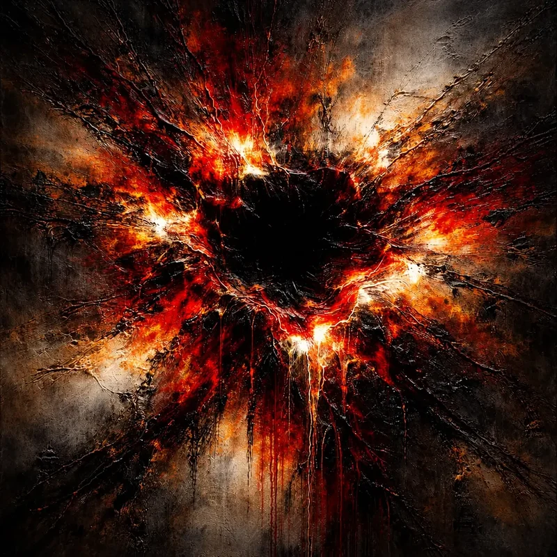 Akrylmålning Heart of the Abyss av Jimmy Persson