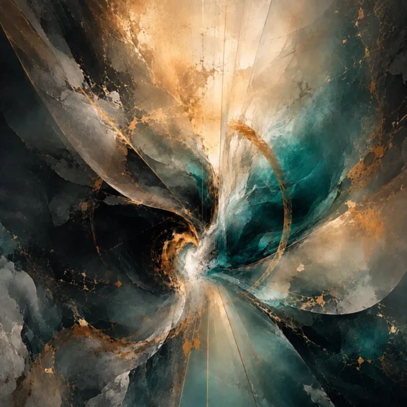 Akrylmålning Where the Currents Converge av Jimmy Persson