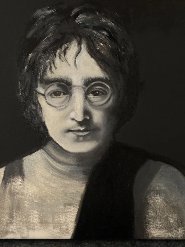 Oljemålning John Lennon av Elise Vakepea