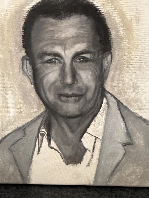 Oljemålning Kevin Costner av Elise Vakepea