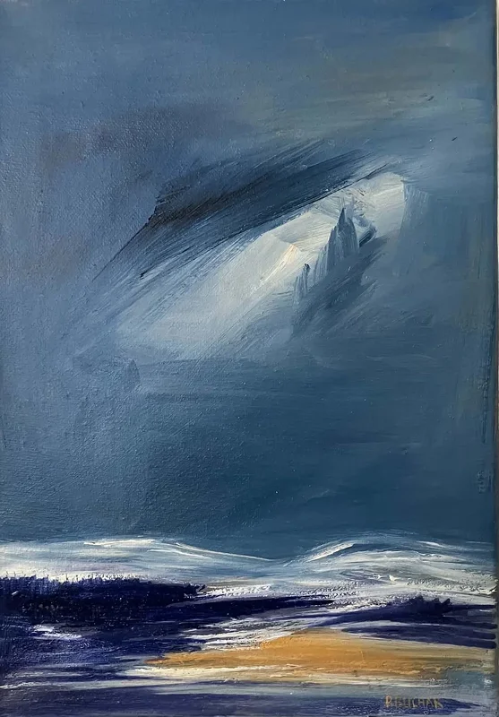 Oljemålning "The opening" av Peter Buchar