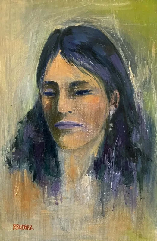 Oljemålning "Reflecting" av Peter Buchar