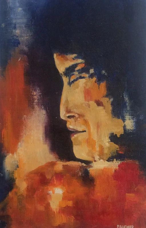 Oljemålning "Flamenco" av Peter Buchar