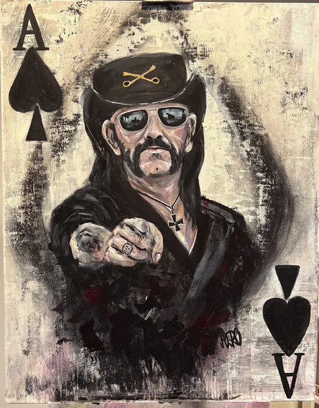 Akrylmålning ACE OF SPADES av Ann-Louise Rosvall ART