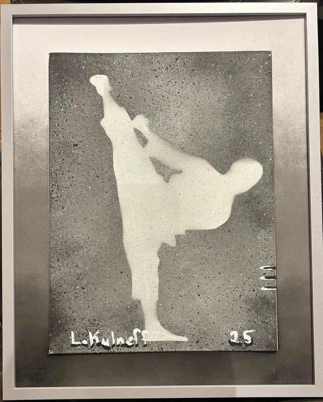 Akrylmålning "Karate-Do Ni" av Lars Kulneff