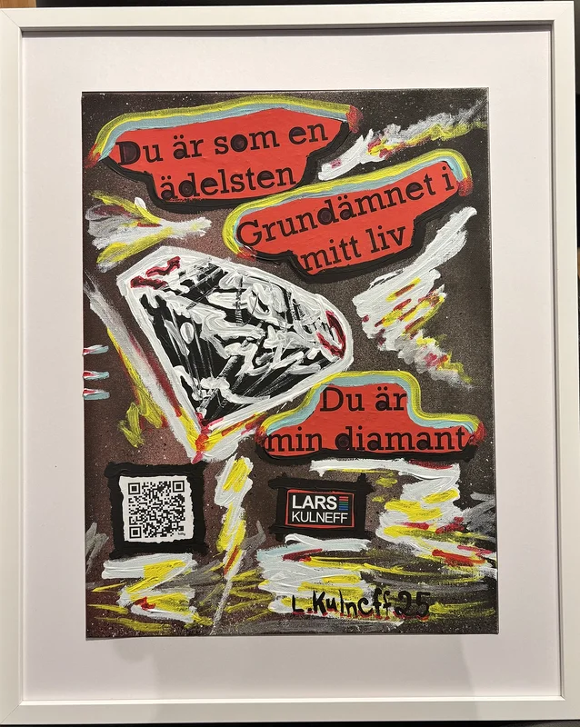 Akrylmålning "Min diamant" av Lars Kulneff