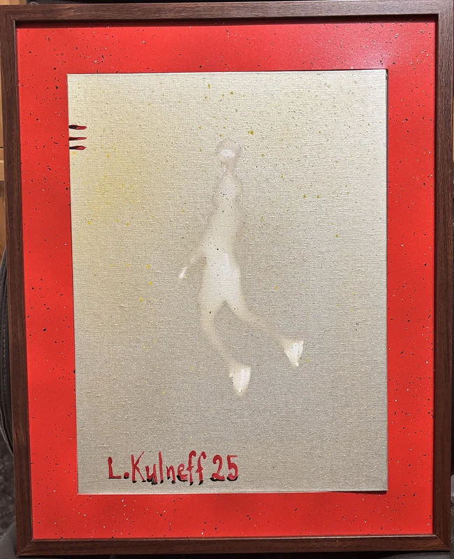 Akrylmålning "M.J.1." av Lars Kulneff