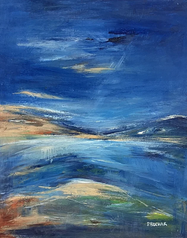 Oljemålning ”Vägskälet” av Peter Buchar