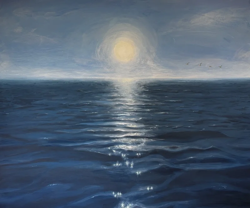 Akrylmålning HAVET av Frida Westlund Prändel