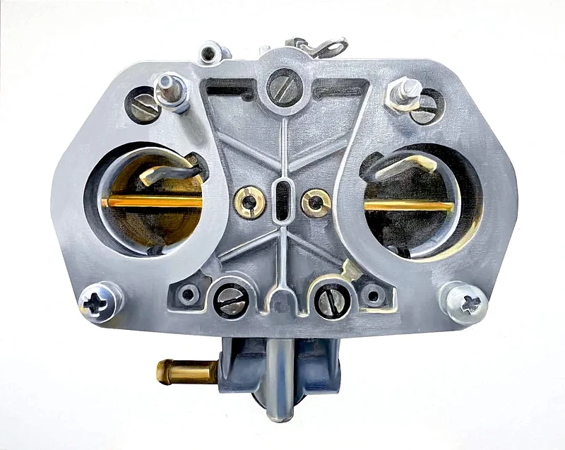 Oljemålning Carburetor Core  II av Åza Mårtensson