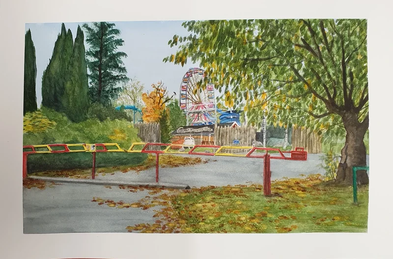 Akvarell Nr 52 - Ölands Djurpark av Angelika Ann Kammerer