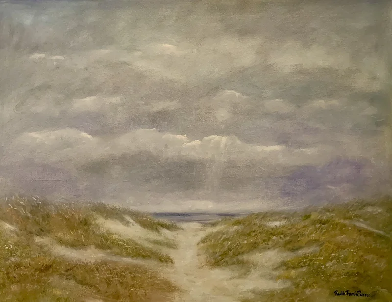 Oljemålning Till havet av Ruth Fomin Persson