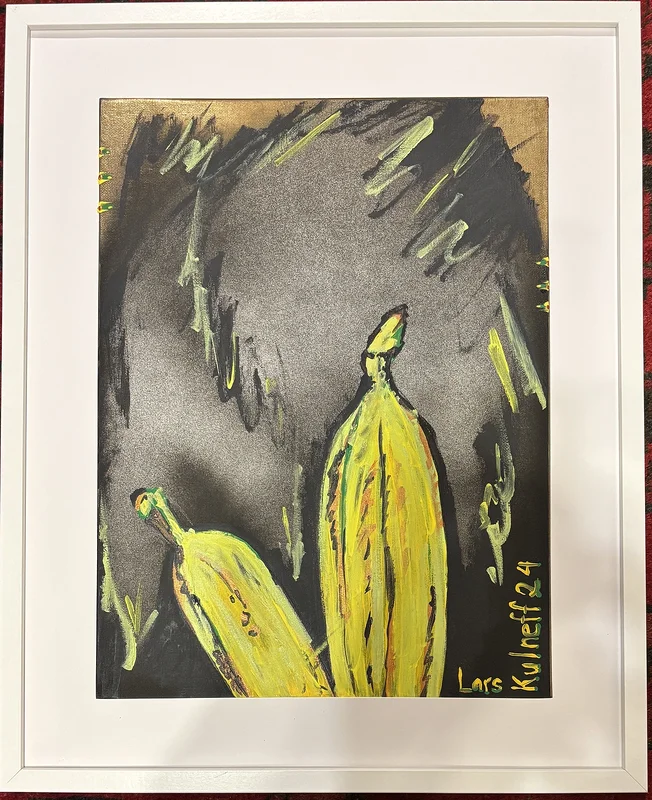 Akrylmålning "Bananas" av Lars Kulneff