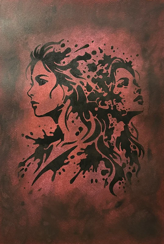 Akrylmålning Hon som blev två - som blev en av Ann-Christin (Acmpainting) Martinsson