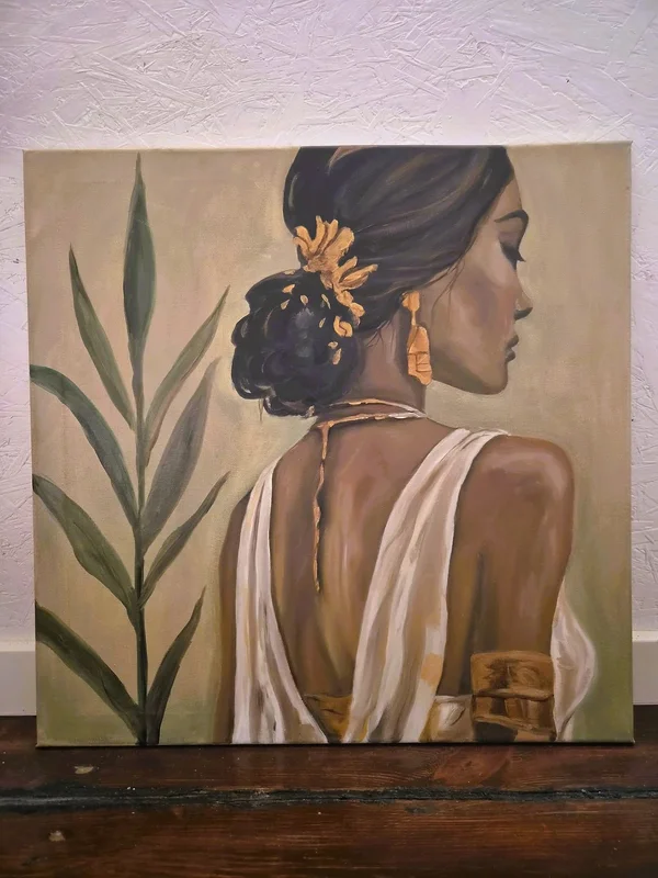 Oljemålning Gilded Grace av Lisa Lithman