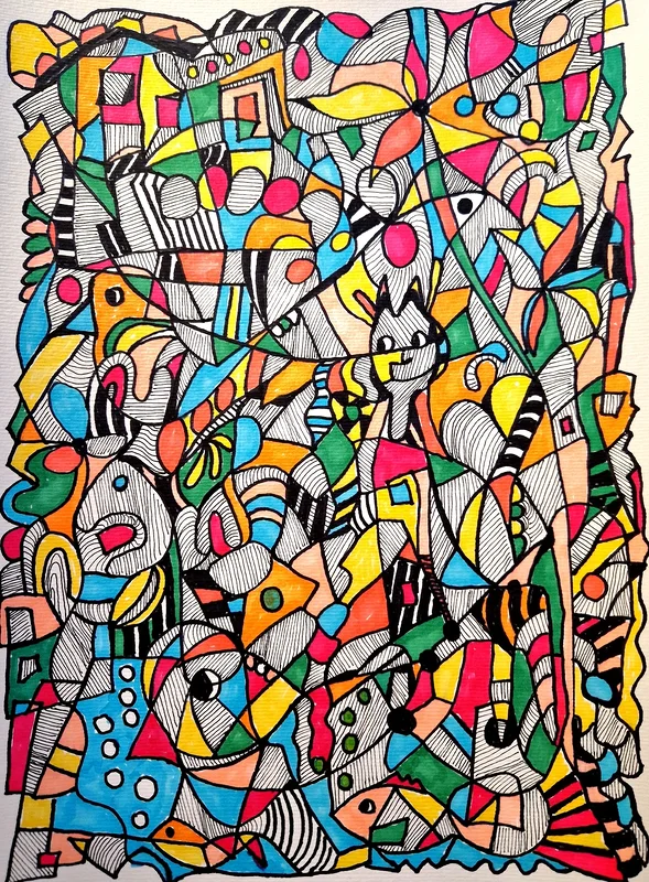 Doodle-of-the-day-2 av Birgitta Jonsson Bijon Art