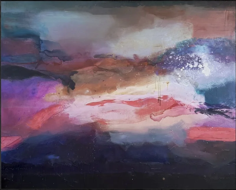 Akrylmålning Abstract no 70 av Linda Pettersson
