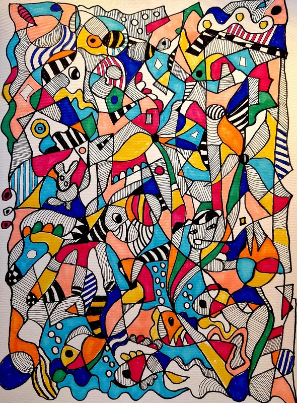 Doodle-of-day-3 av Birgitta Jonsson Bijon Art