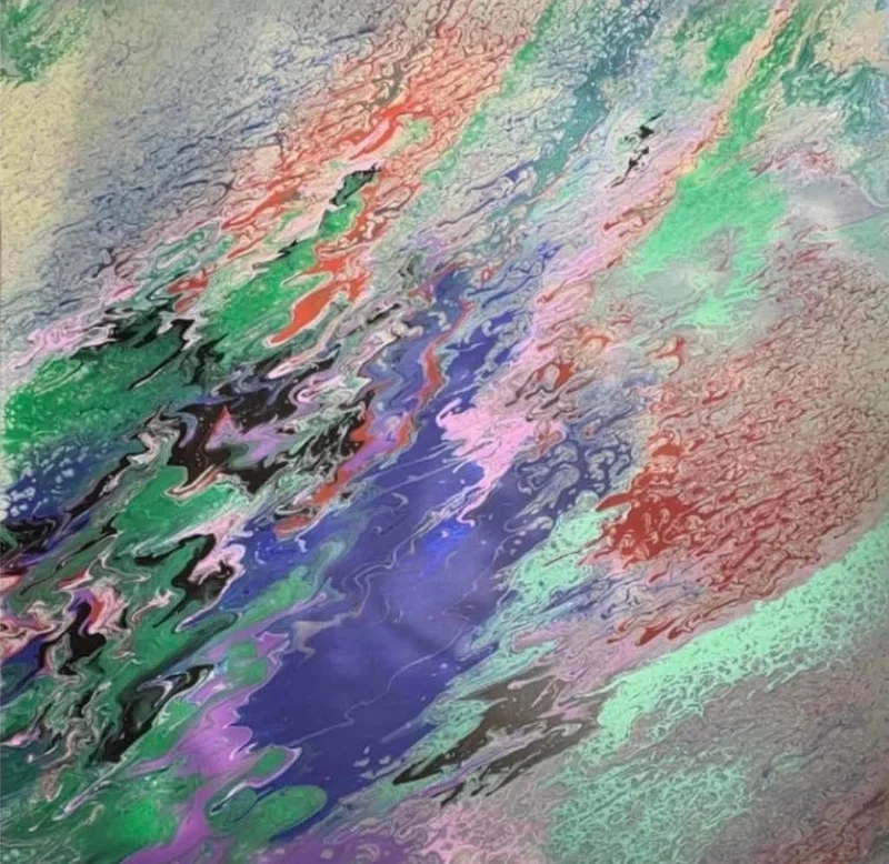 Akrylmålning Dit vattnet bär oss av Ann-Christin (Acmpainting) Martinsson