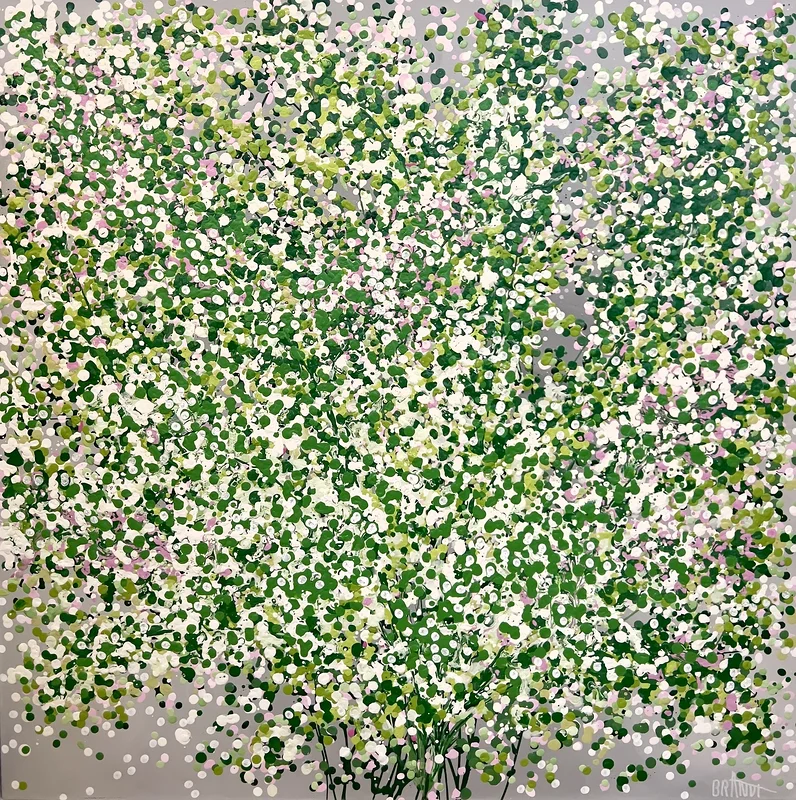 Akrylmålning Apple blossom canopy av Anna Artistockholm Brandt