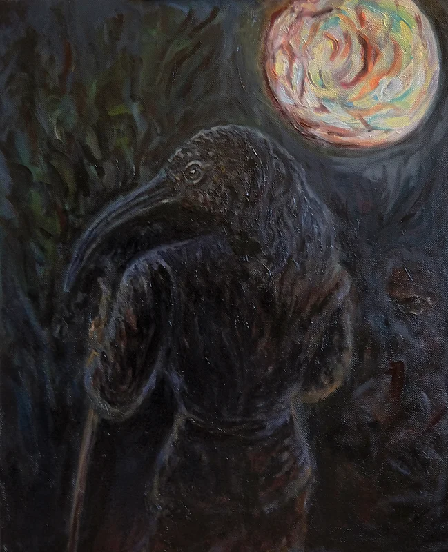 Oljemålning Thoth av Jonas Hansson