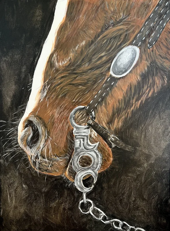 Akrylmålning Chestnut dreams av Rebecka Ferner