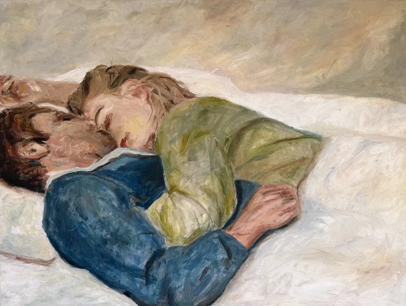 Oljemålning Just us av Anna Silbersky