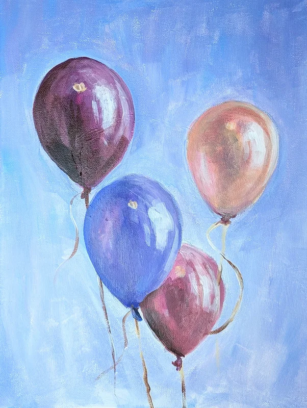 Akrylmålning Balloons av Timofey Makoveychuk